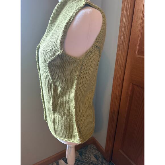 Boho Style Pure Handknit Sweater Vest Small/Medium - Picture 4 of 6
